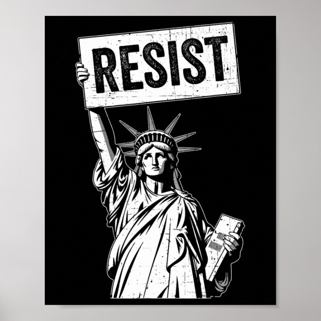 Resist Protest Anti Political Protest  Poster (Front)