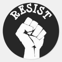 Resist Protester Fist Anti-Trump Political Sticker