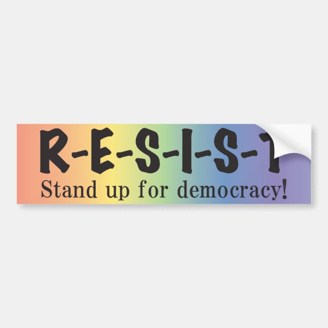 RESIST-rainbow Bumper Sticker (Front)
