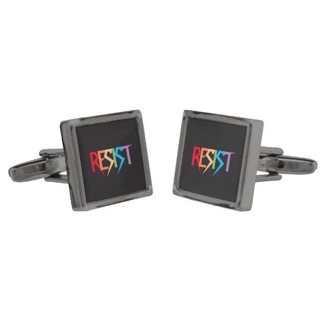 Resist Rainbow Cufflinks