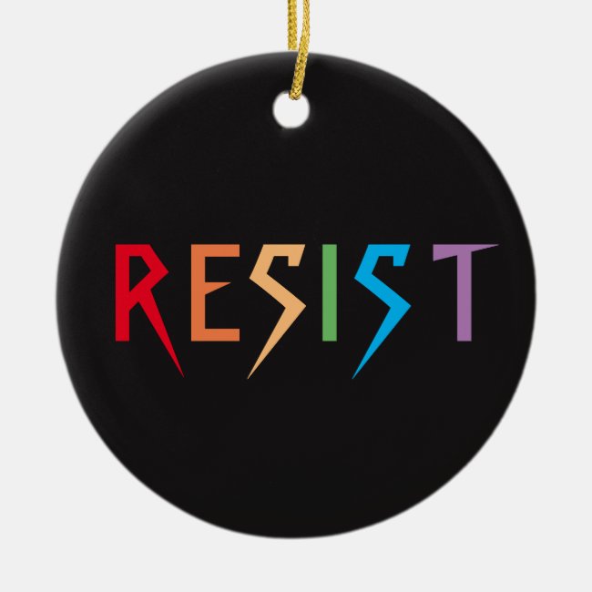 Resist Rainbow Ornament