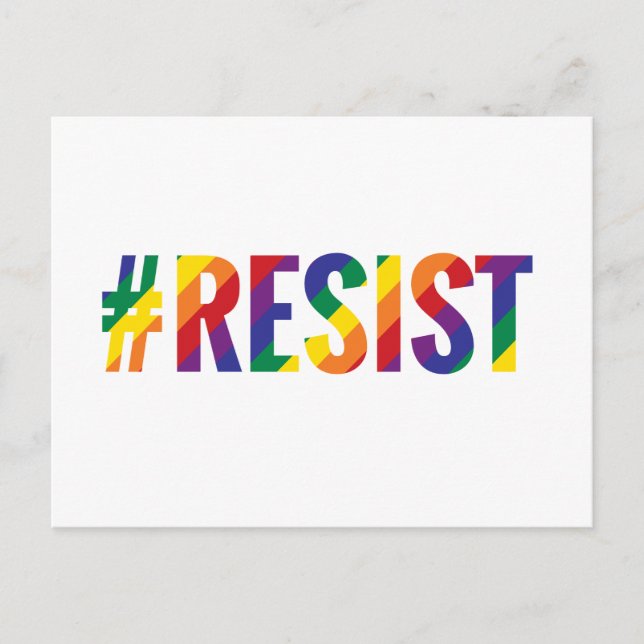 resist rainbow postcard (Front)