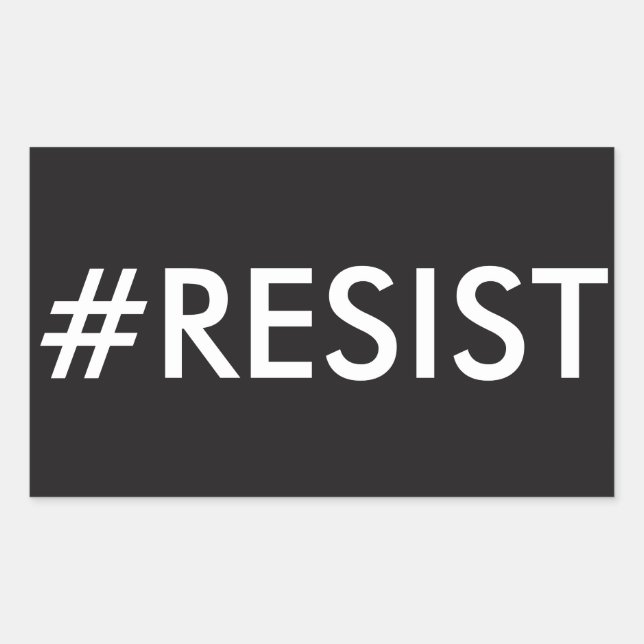 #RESIST RECTANGULAR STICKER (Front)