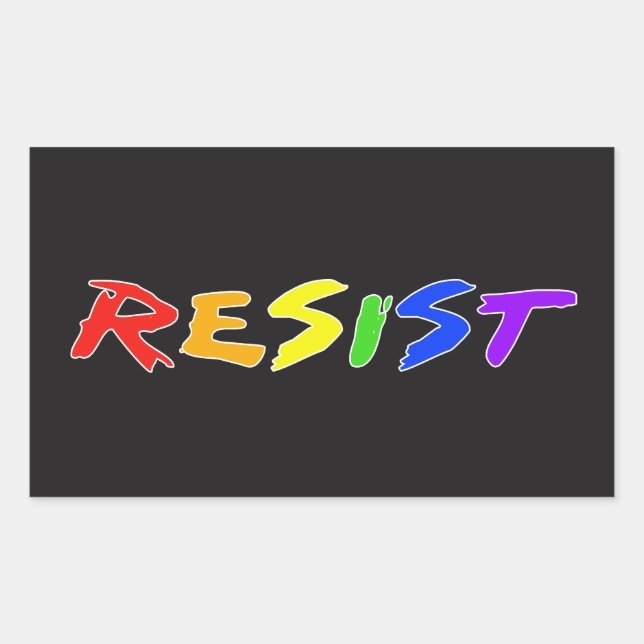 Resist! Rectangular Sticker (Front)