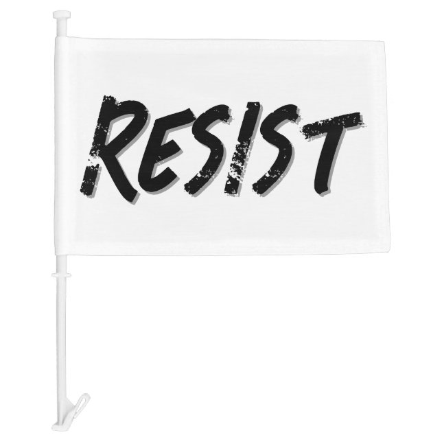 Resist Resistance  Car Flag (Front)