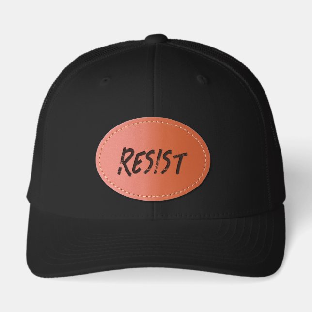 Resist Resistance  Leather Patch Hat (Front)