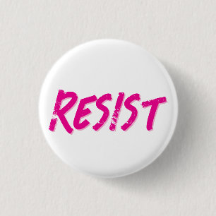 Resist Resistance Pink Button