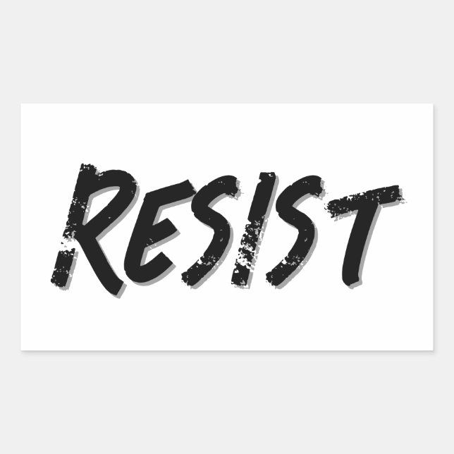 Resist Resistance  Rectangular Sticker (Front)
