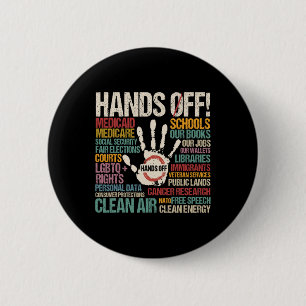 Resist Resistance Statue Of Liberty Hands Off Prot Button