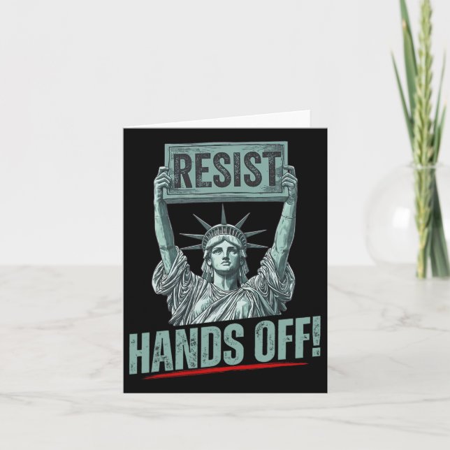 Resist Resistance Statue Of Liberty Hands Off Prot Card (Front)