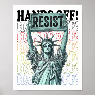 Resist Resistance Statue Of Liberty Hands Off Prot Poster