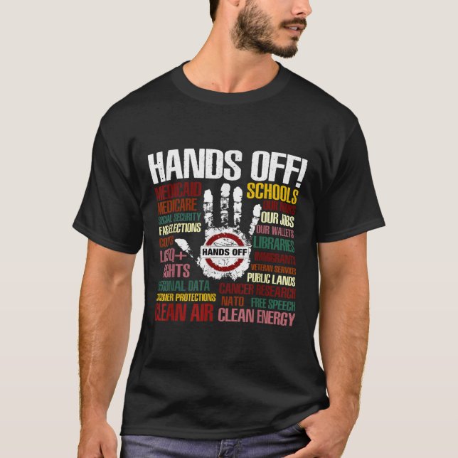 Resist Resistance Statue Of Liberty Hands Off Prot T-Shirt (Front)