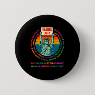 Resist Resistance Usa Statue Of Liberty Hands Off  Button