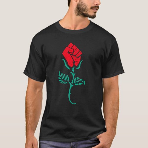 Resist Rose Persist March for Women Rights Politic T_Shirt