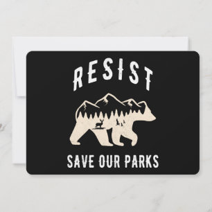 Resist Save Our Parks Alt US National Parks Bear  Invitation