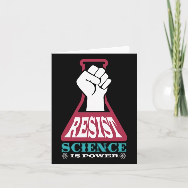 Resist Science Is Power Future Scientist Chemistry Card (Front)
