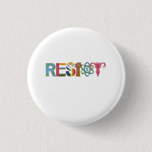 Resist Shirt Resistance Fight Fist Protest Liberal Button