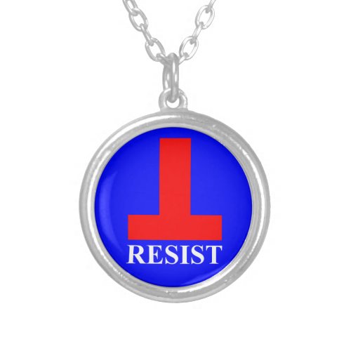 Resist Silver Plated Necklace