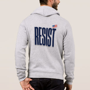 RESIST Small American Flag – Protest Statement Hoodie