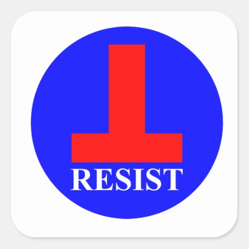 Resist Square Sticker