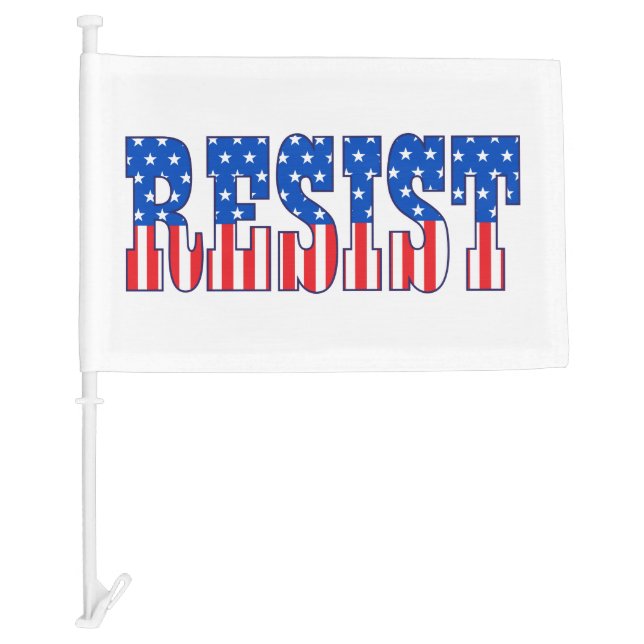 Resist | Stars & Stripes Car Flag (Front)