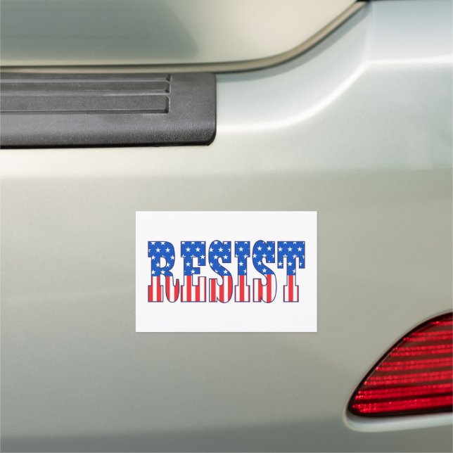 Resist | Stars & Stripes Car Magnet (In Situ)