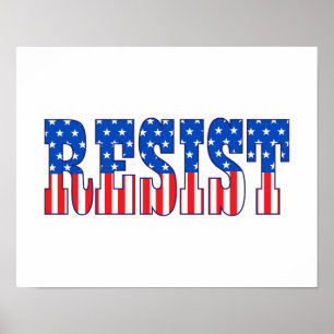 Resist Stars & Stripes Poster