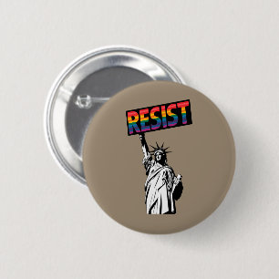 Resist Statue of Liberty Feminist Gift Button