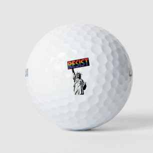 Resist Statue of Liberty Feminist Gift Golf Balls