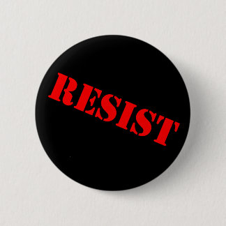 RESIST STENCIL BUTTON- button-angle red/black Pinback Button