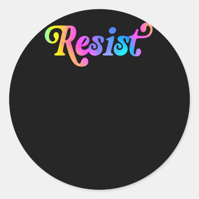 Resist Sticker1  Classic Round Sticker (Front)