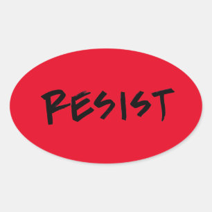 Resist Stickers-4 per sheet Oval Sticker