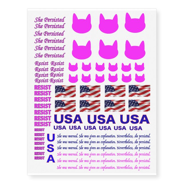RESIST Temporary Tattoos (Front)