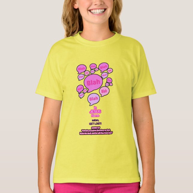 Resist the devil - Pink Logo - T-Shirt (Front)