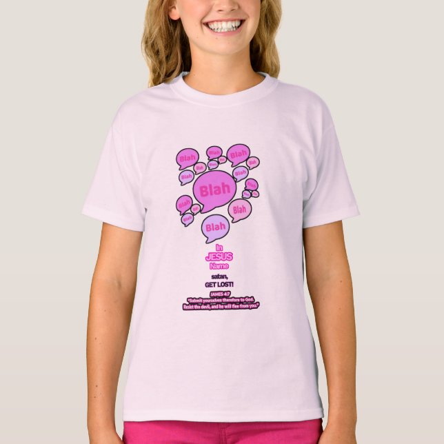 Resist the devil - Pink Logo - T-Shirt (Front)