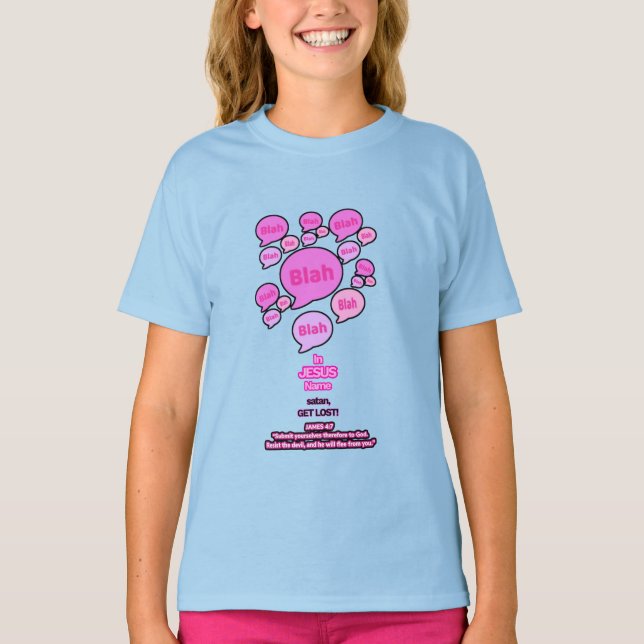 Resist the devil - Pink Logo - T-Shirt (Front)