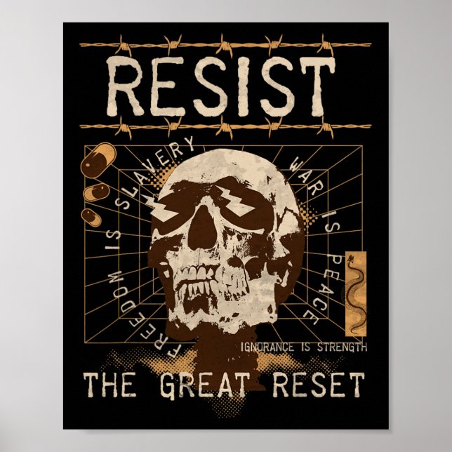 Resist The Great Reset Ministry Of Truth  Poster (Front)