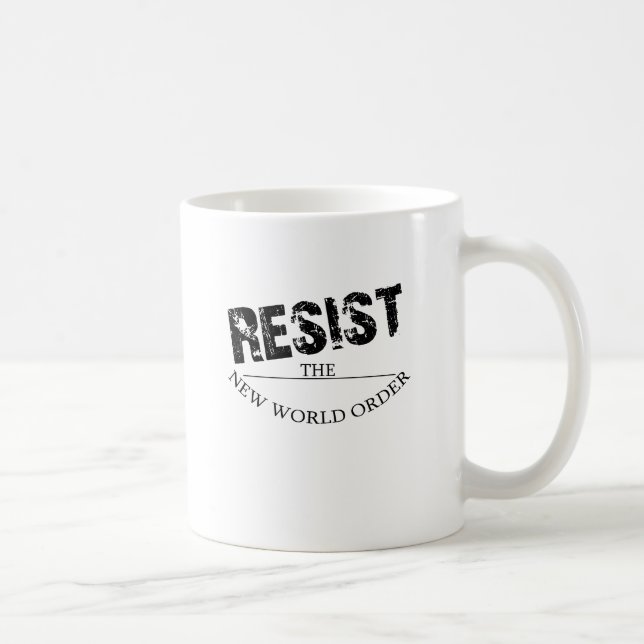Resist The New World Order Coffee Mug (Right)