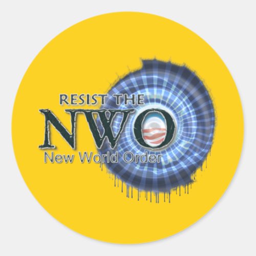 Resist the NWO Classic Round Sticker