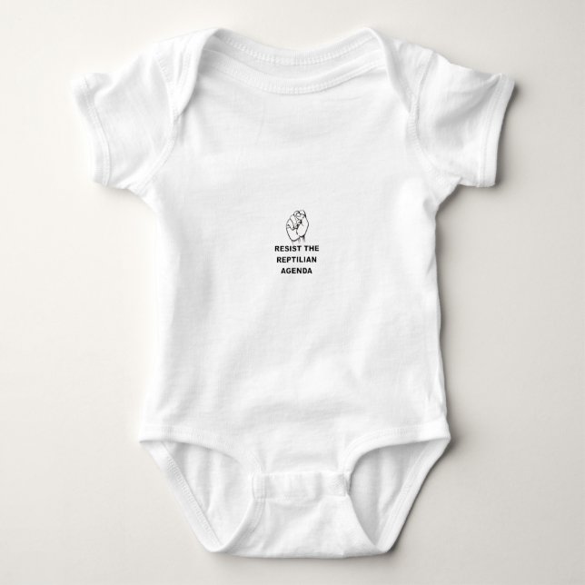 Resist The Reptilian Agenda Baby Bodysuit (Front)