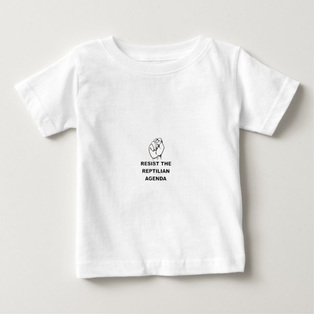 Resist The Reptilian Agenda Baby T-Shirt (Front)