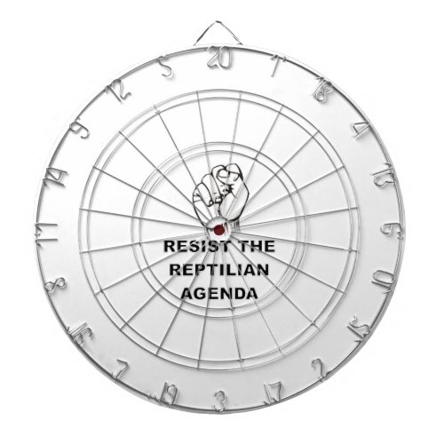 Resist The Reptilian Agenda Dartboard