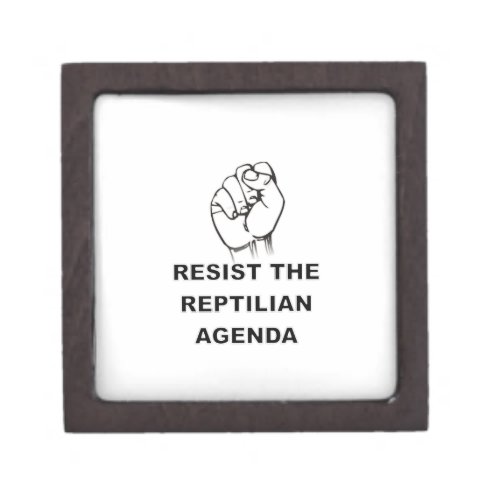 Resist The Reptilian Agenda Jewelry Box