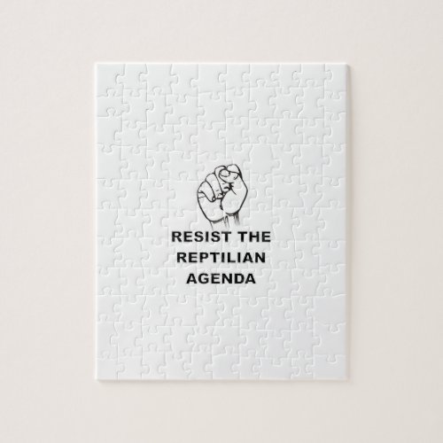 Resist The Reptilian Agenda Jigsaw Puzzle