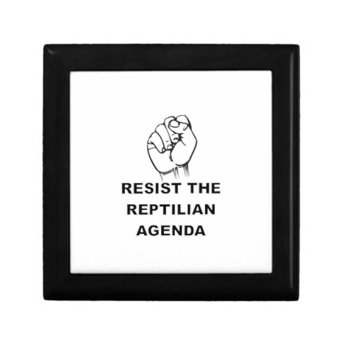Resist The Reptilian Agenda Keepsake Box