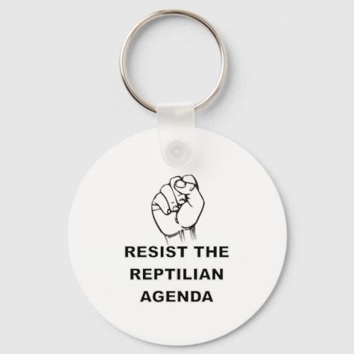 Resist The Reptilian Agenda Keychain