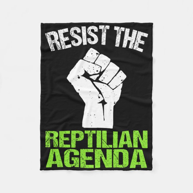 Resist The Reptilian Agenda T Shirt  Fleece Blanket (Front)
