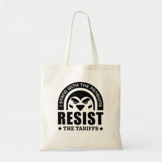 Resist The Tariffs Penguin Tote Bag