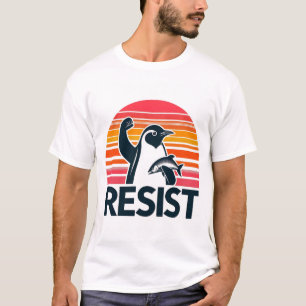 Resist the Tide Penguin Animal Rights T-Shirt