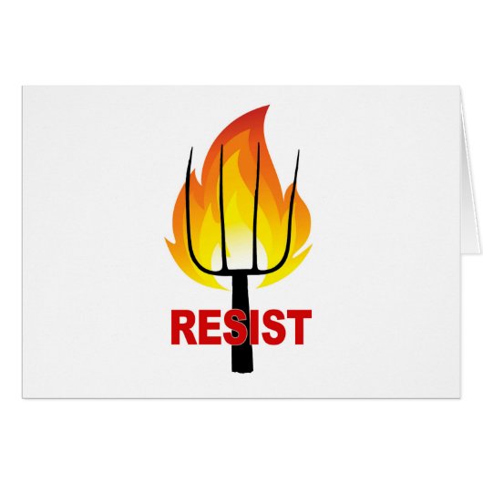 Resist Torch and Pitchfork (Front Horizontal)